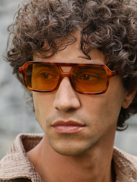 The Tony Aviator Sunglasses - Chestnut Brown