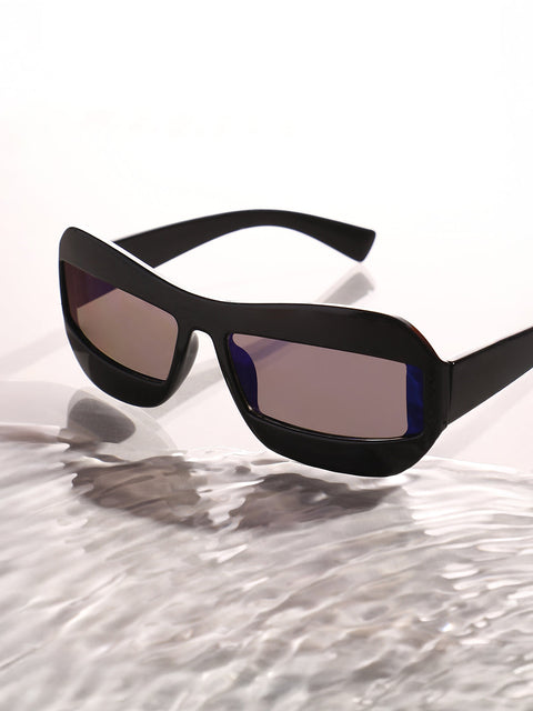 The Matrix Rectangular Sunglasses - Onyx Black