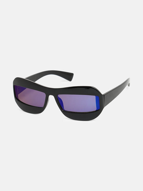 The Matrix Rectangular Sunglasses - Onyx Black
