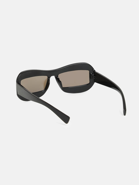 The Matrix Rectangular Sunglasses - Onyx Black