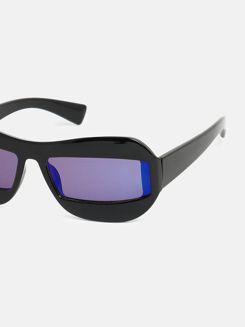 The Matrix Rectangular Sunglasses - Onyx Black