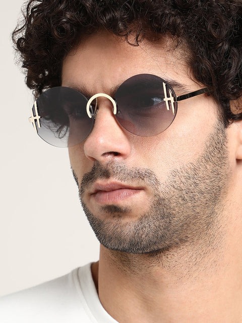 The Boujee Round Sunglass - California Gold