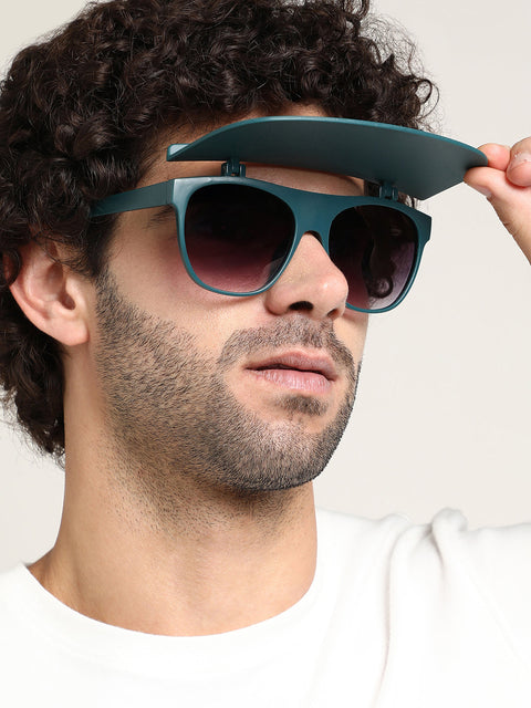 The Visor Wayfarer Sunglasses - Emerald Green