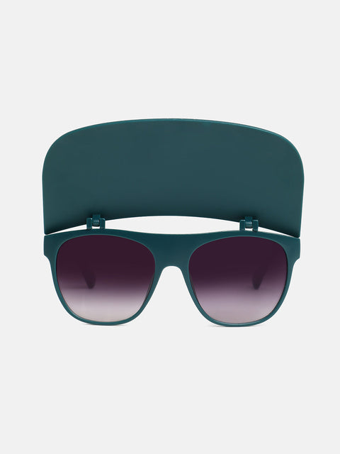 The Visor Wayfarer Sunglasses - Emerald Green