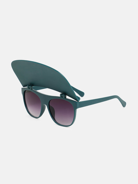 The Visor Wayfarer Sunglasses - Emerald Green
