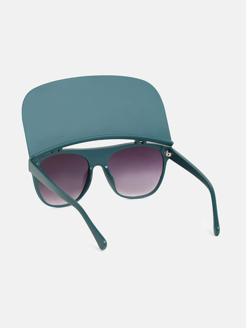 The Visor Wayfarer Sunglasses - Emerald Green