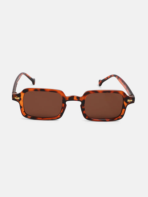 The Sonic Rectangular Sunglass Coffee Brown