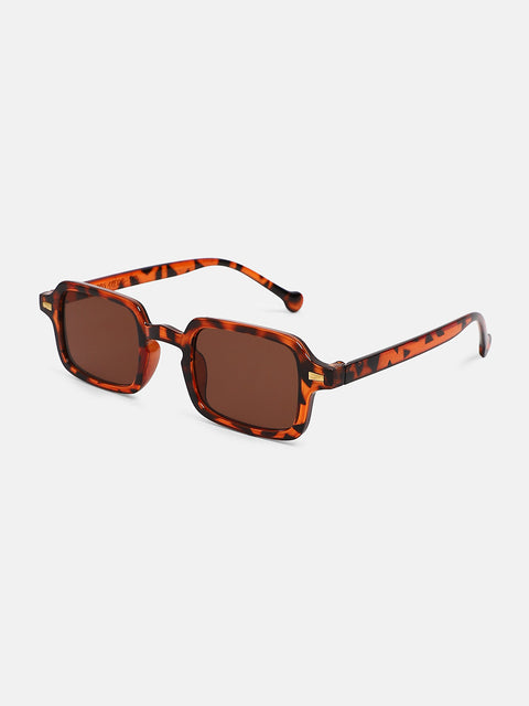 The Sonic Rectangular Sunglass Coffee Brown