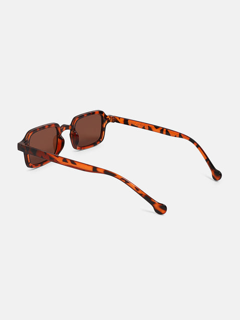 The Sonic Rectangular Sunglass Coffee Brown