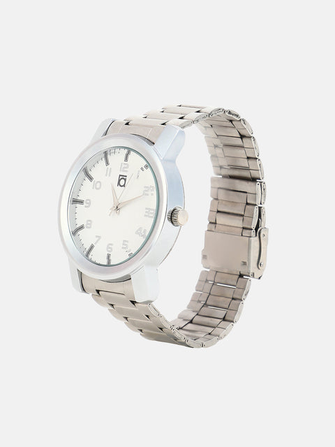 The Daily Round Watch - Metallic Silver