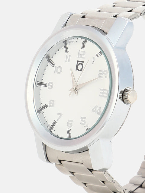 The Daily Round Watch - Metallic Silver