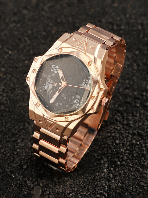 The Torque Clarion Round Watch - Rose Gold