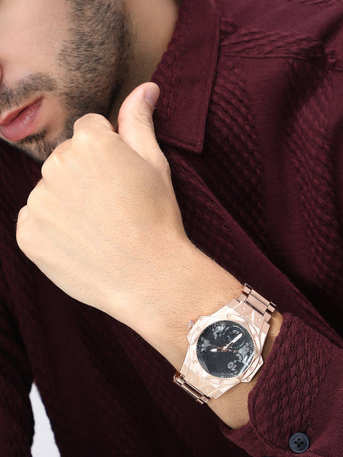 The Torque Clarion Round Watch - Rose Gold