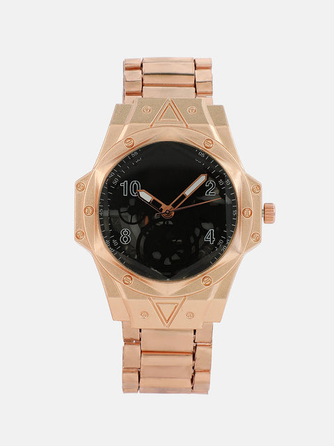 The Torque Clarion Round Watch - Rose Gold