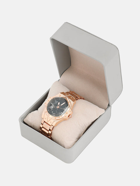 The Torque Clarion Round Watch - Rose Gold