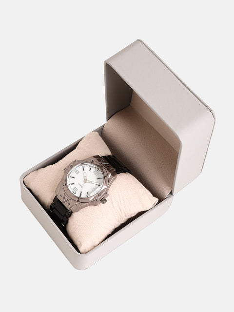 The Torque Driftor Round Watch - Ivory White
