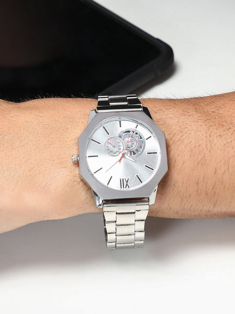 The Formula Chain Round Watch - Metallic Silver