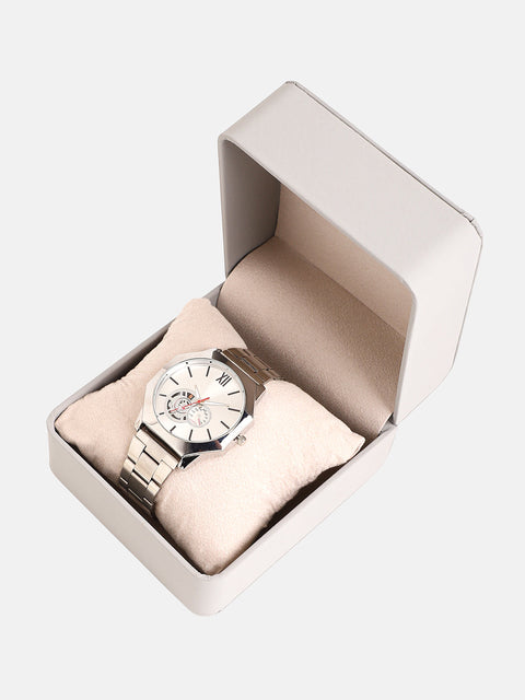 The Formula Chain Round Watch - Metallic Silver