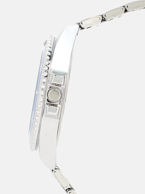 The Ribbed Round Watch - Sapphire Blue