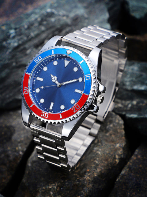 The Ribbed Round Watch - Multicolour