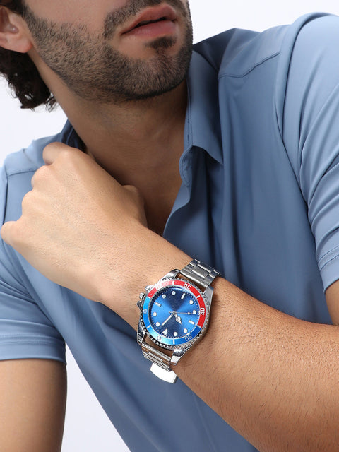 The Ribbed Round Watch - Multicolour