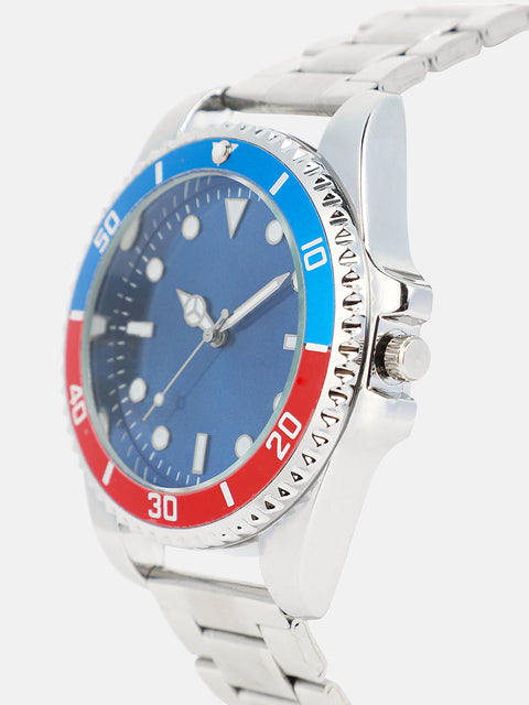 The Ribbed Round Watch - Multicolour