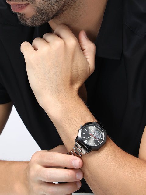 The Formula Chain Round Watch - Midnight Black