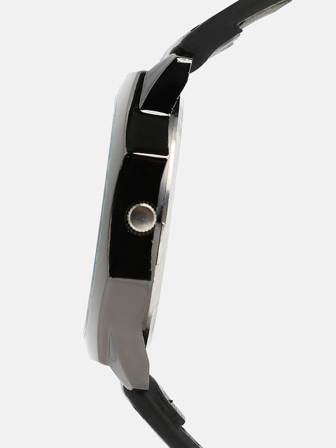 The Formula Leather Round Watch - Onyx Black