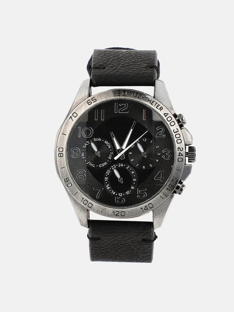 The Peregron Round Watch - Onyx Black