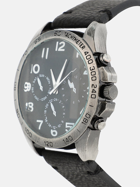 The Peregron Round Watch - Onyx Black
