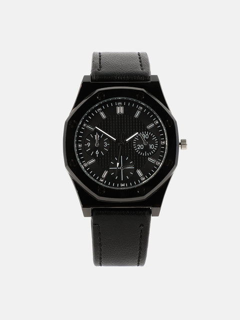 The Drifter's Compass Round Watch - Onyx Black
