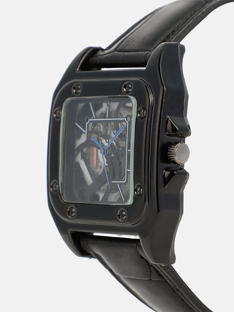 The Nocturne Square Watch - Onyx Black
