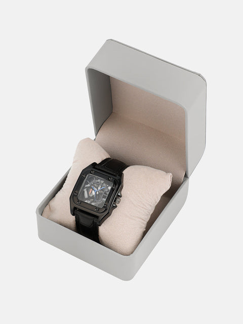 The Nocturne Square Watch - Onyx Black