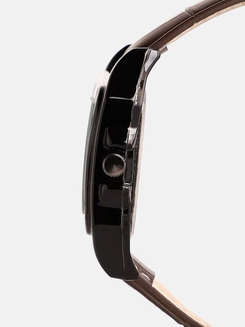 The Nocturne Square Watch - Chocolate Brown