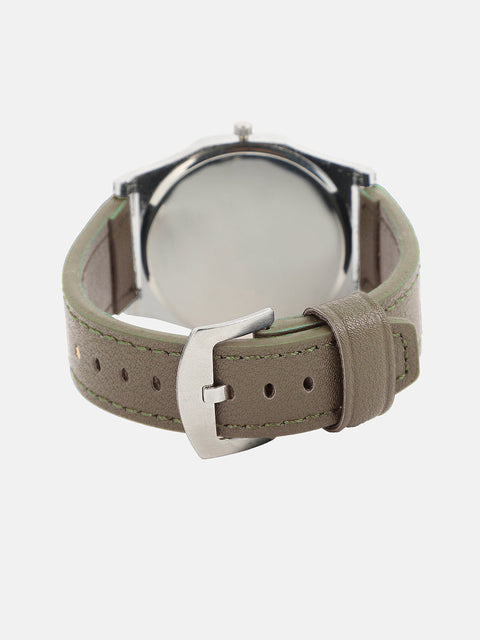 The Torque Compass Round Watch - Olive Green