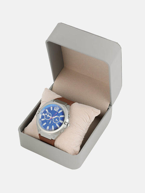 The Aetheris Round Watch - Chocolate Brown