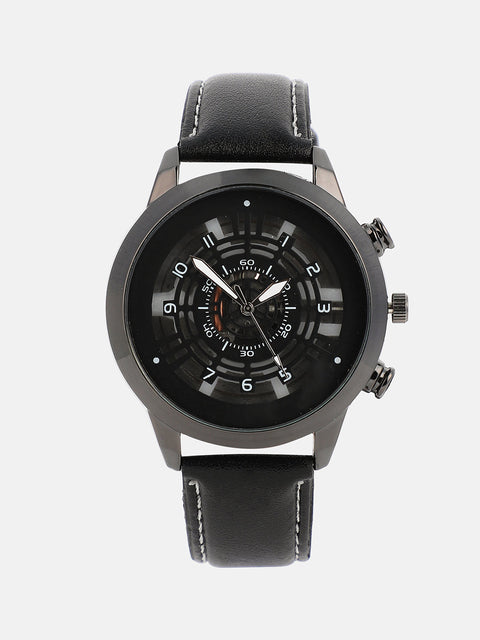 The Aventra Round Watch - Onyx Black