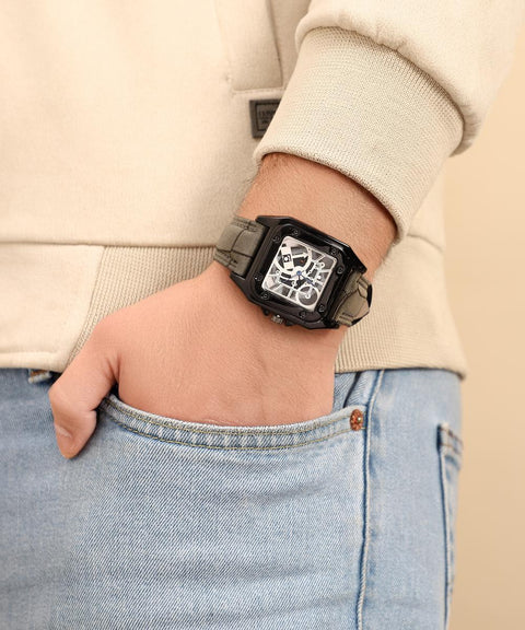 The Noir Rectangular Watch