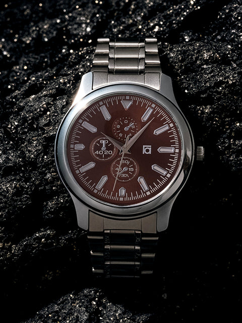 The Three Dial Dayscape Round Watch
