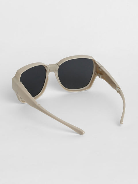 Men Foldable Oversized Sunglasses - Grey