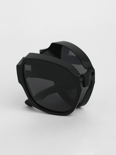 Men Foldable Oversized Sunglasses - Black