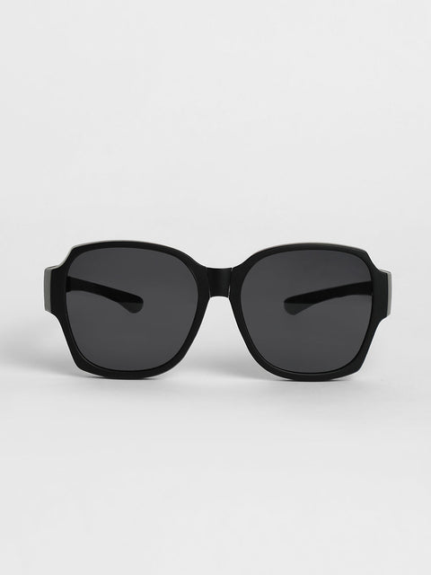 Men Foldable Oversized Sunglasses - Black