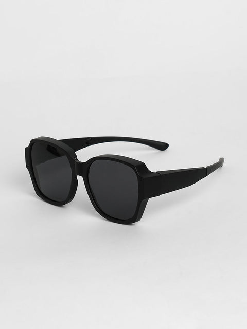 Men Foldable Oversized Sunglasses - Black