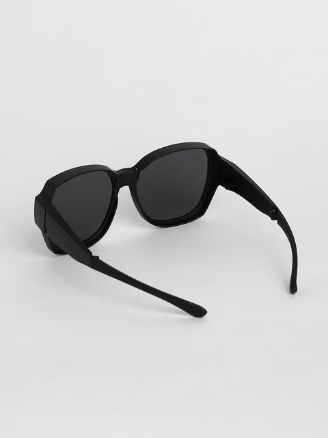 Men Foldable Oversized Sunglasses - Black