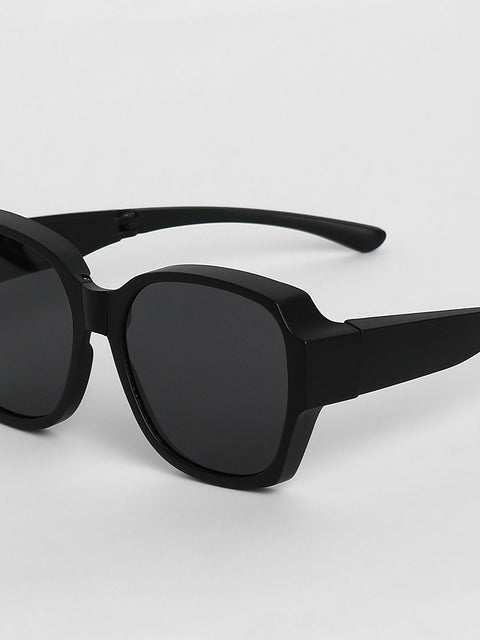 Men Foldable Oversized Sunglasses - Black