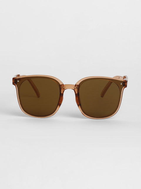 Men Foldable Wayfarer Sunglasses - Brown