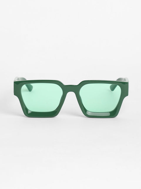 Men Chunky Wayfarer Sunglasses - Green