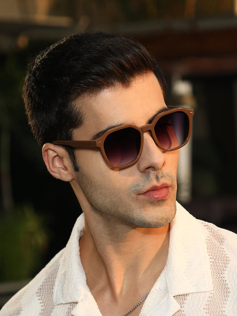 The Day Out Wayfarer Sunglass Mocha Brown