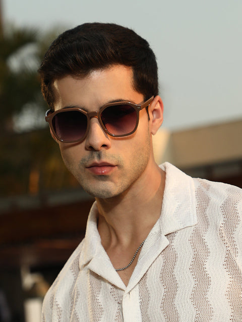 The Day Out Wayfarer Sunglass Mocha Brown