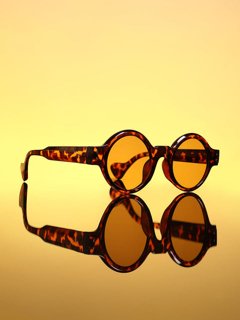 The Scholar Round Sunglass Coffee Brown